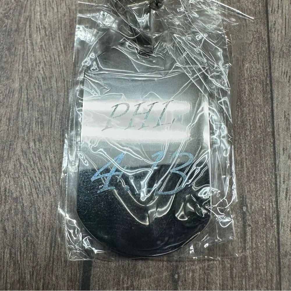 Paul Vega Phil 4:13 Stainless‎ Steel Dog Tag Necklace NWT B4